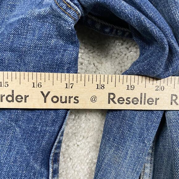 Vintage Levis Jacket Mens S Blue Denim Trucker Orange Tab 70s 80s Whiskers Retro - Picture 4 of 8